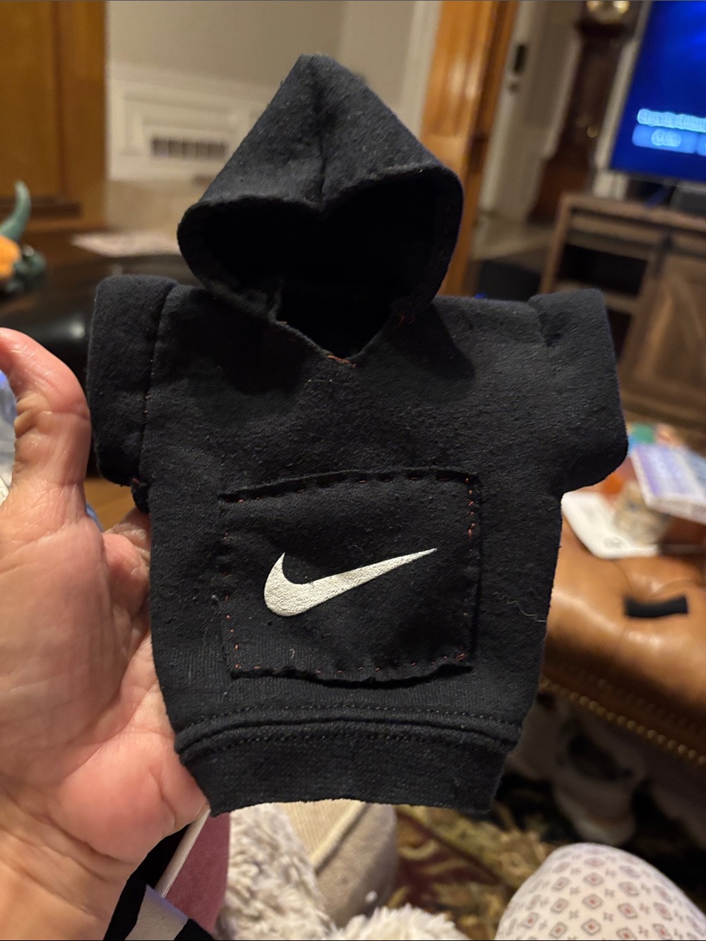 Nike 1/4 BJD Doll Black Hooded Tee with White Swoosh
